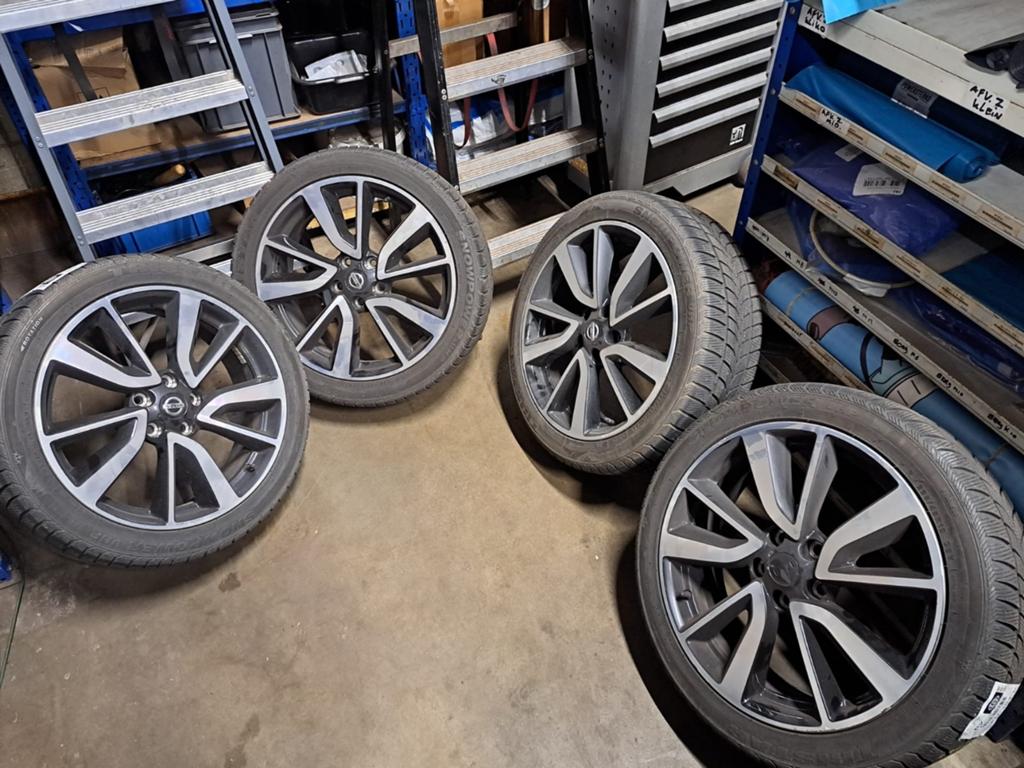 Nissan Qashqai 19 inch velgen met winterbanden, Auto-onderdelen, Banden en Velgen, 19 inch, Gebruikt, Banden en Velgen, Personenwagen