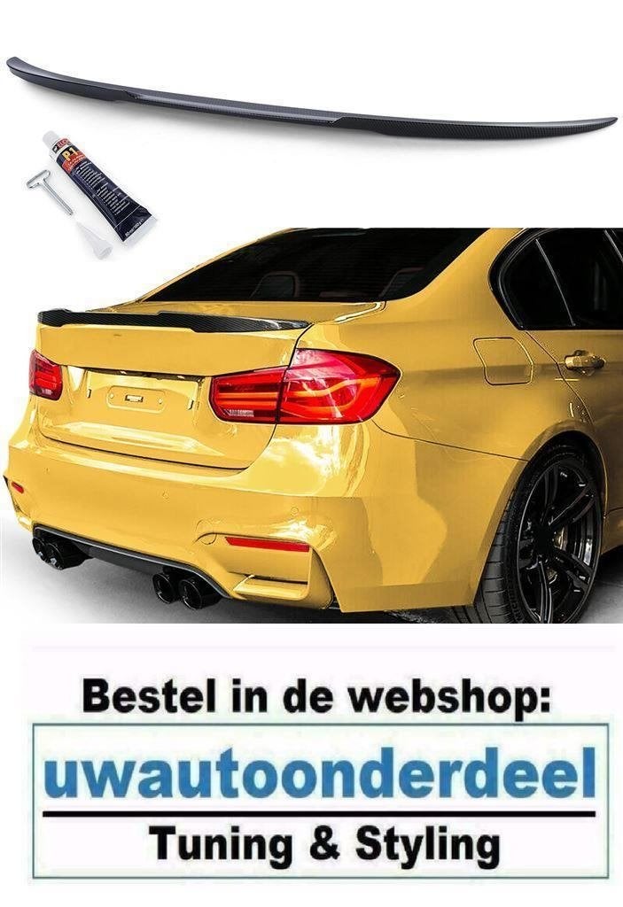 Spoiler Achterklep M3 Carbon Look Voor Bmw 3 Serie F30, Verzenden, Automotive Parts, A.parts@hotmail.nl, Trasmolenlaan 12 3447 GZ Woerden