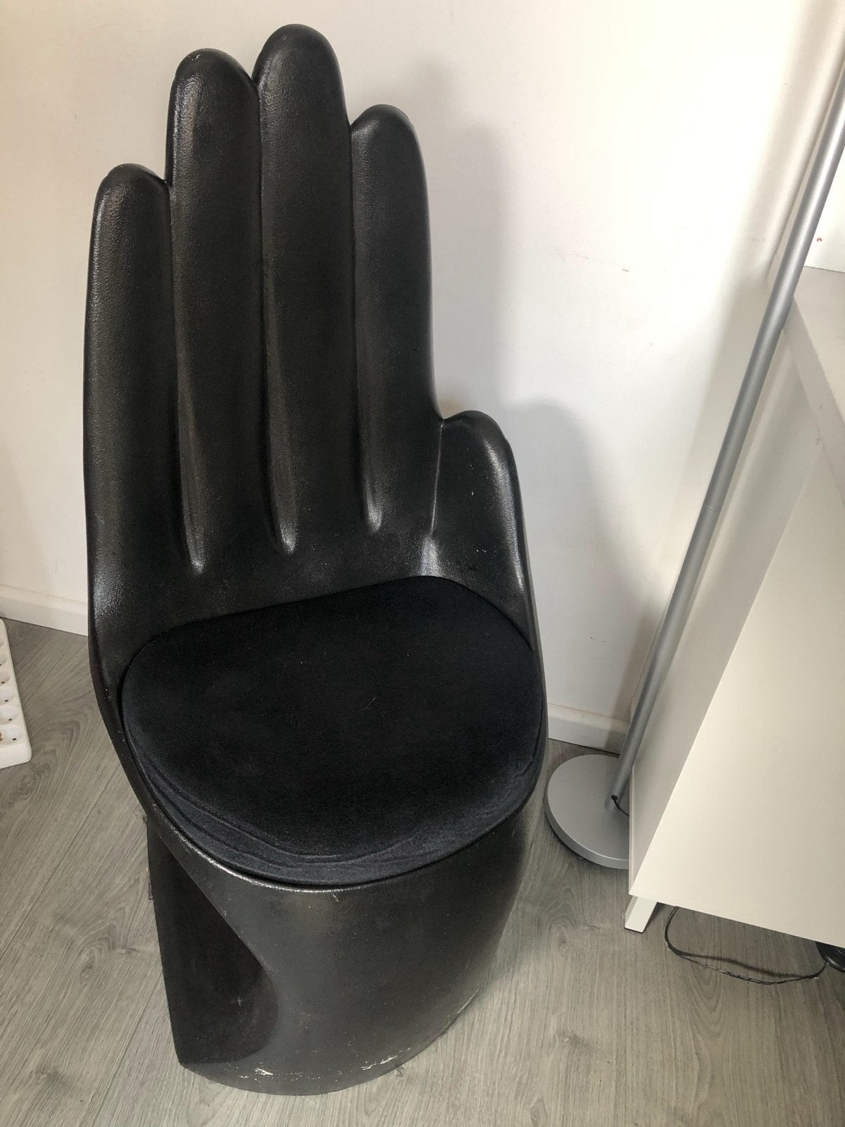 Design handstoel, Ophalen, Kunststof, Gebruikt, Zwart
