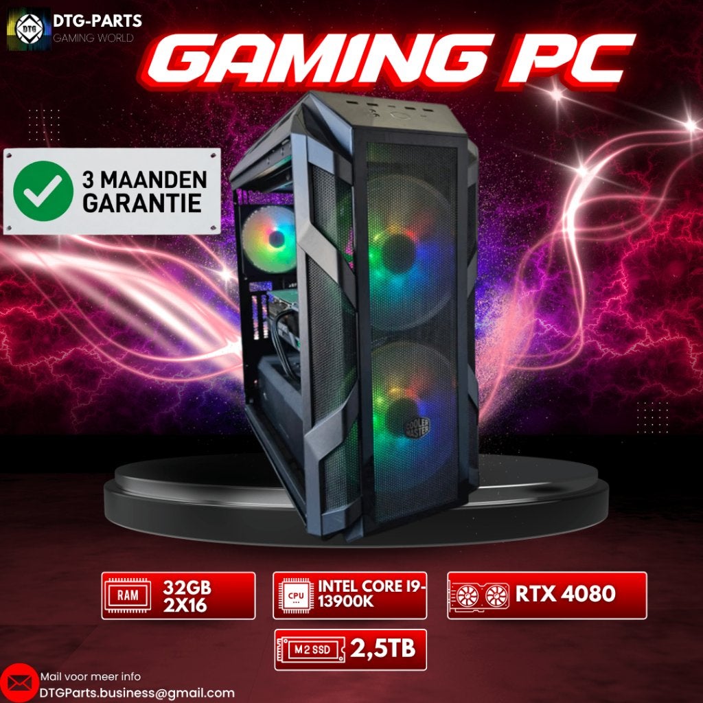 Gaming PC // RTX 4080 & Intel Core i9-13900K, Ophalen, 7604 HM, 32 GB, DTGParts.Business@gmail.com