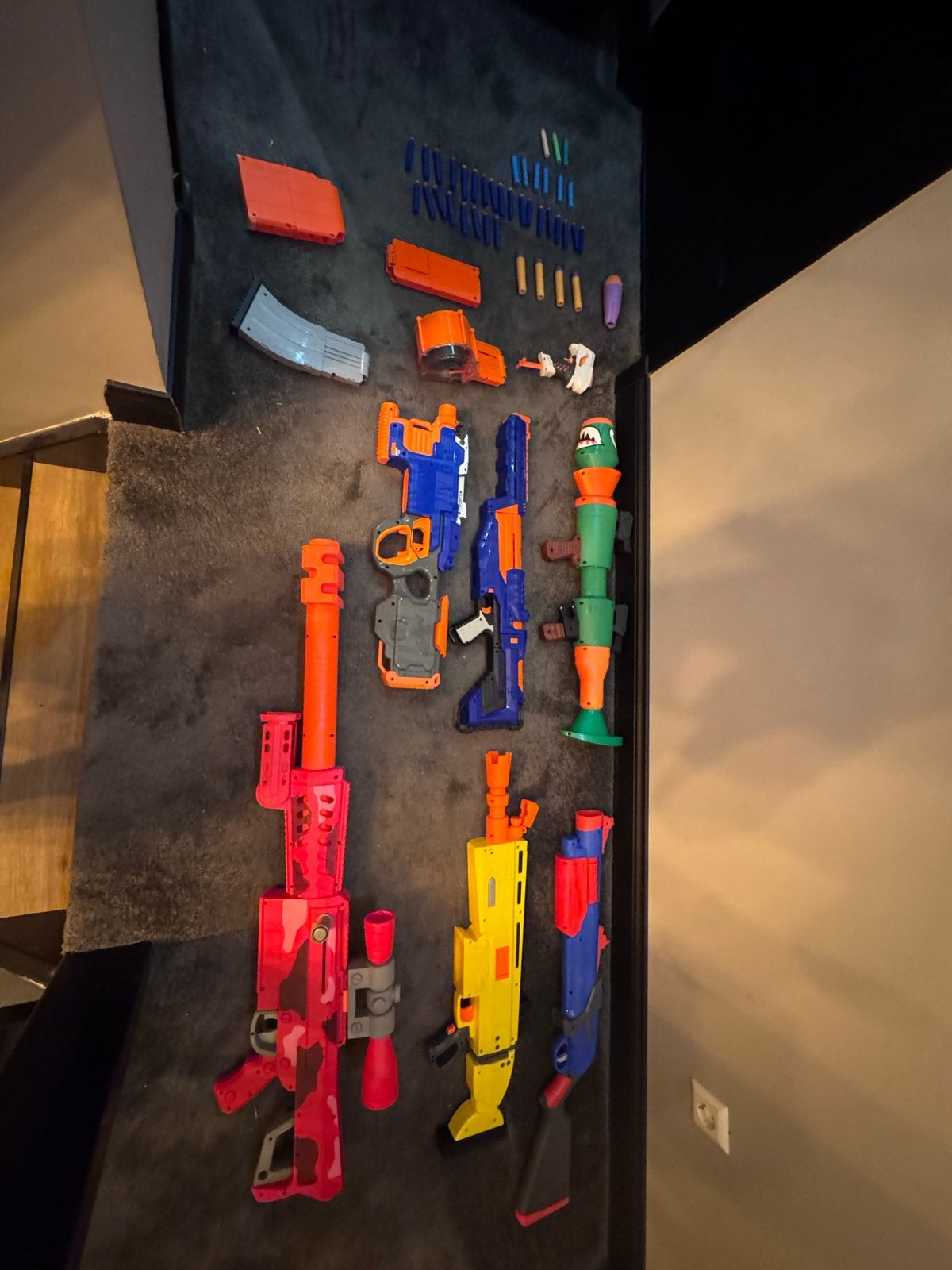 Grote Nerf collectie met veel pijltjes en Nerf Nitro, Ophalen, Gebruikt