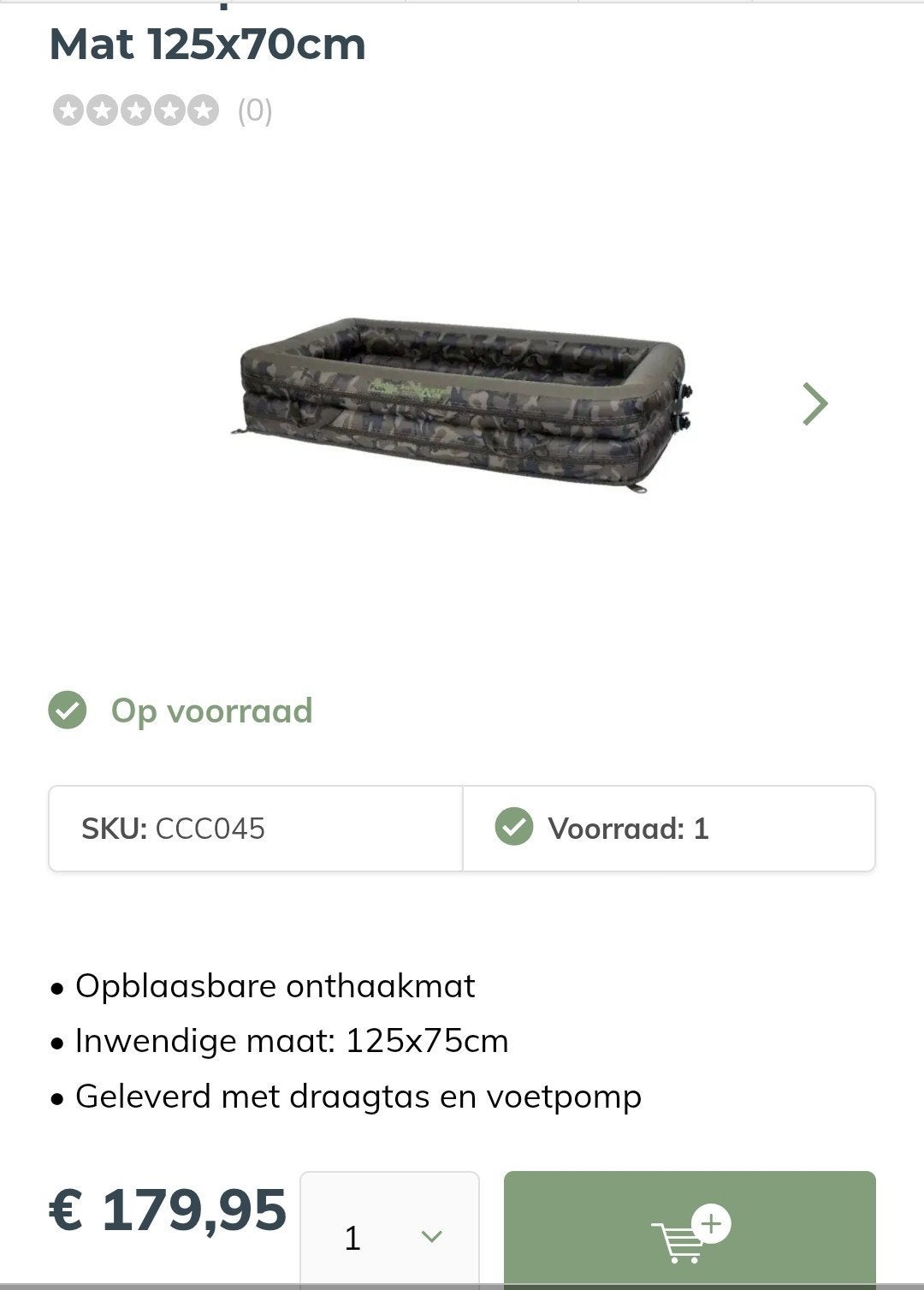 fox onthaakmat air xl, Watersport en Boten, Hengelsport | Karpervissen, Ophalen of Verzenden, Gebruikt, Overige typen