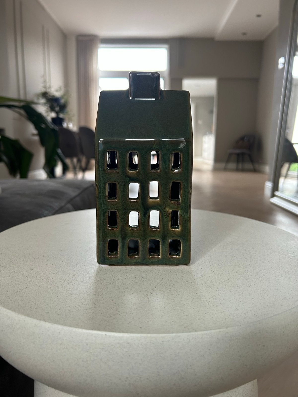 Groene Huisje Waxinelichthouder, Groen, Nieuw, Ophalen of Verzenden, Modern
