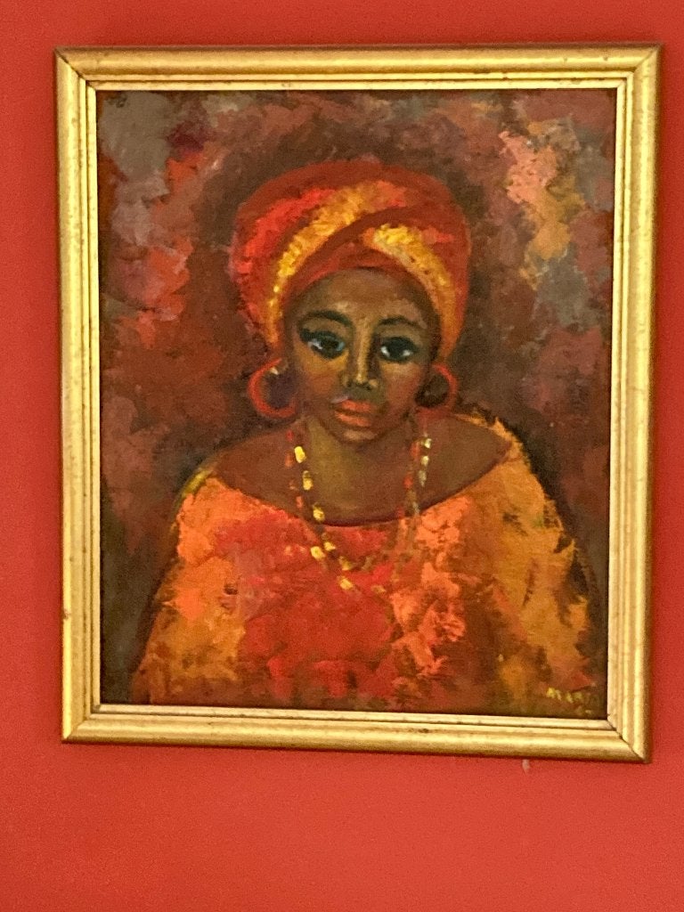 Schilderij van María Gallo - portret, acryl op doek, Antiek en Kunst, Acrylverf, Gesigneerd, Ophalen of Verzenden, Portret
