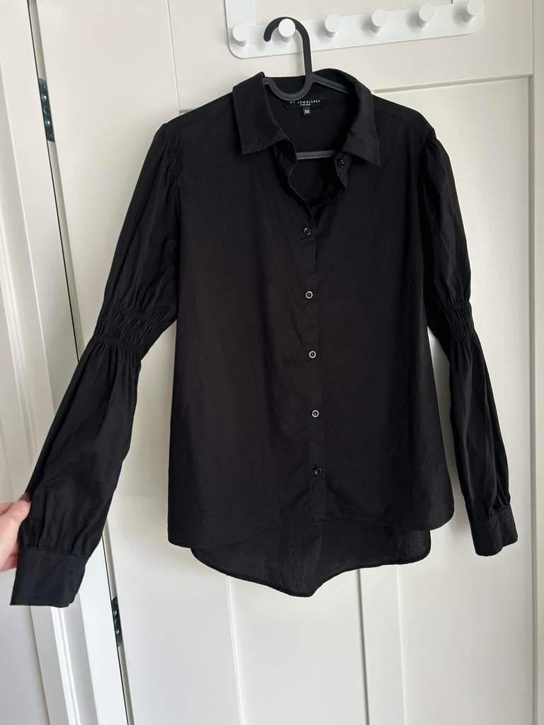 My Jewellery limited zwarte blouse getailleerde mouwen XS, Ophalen of Verzenden, Zo goed als nieuw, Maat 34 (XS) of kleiner, Zwart