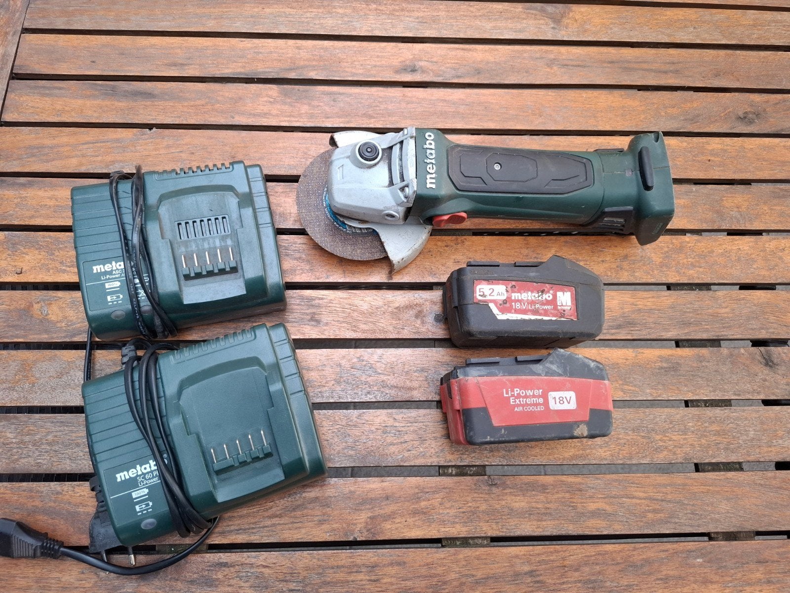 Metabo 18v, Ophalen, Haakse handslijpmachine