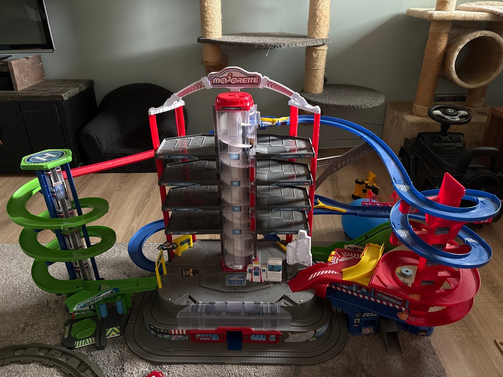 Majorette Super City Garage Racebaan - Elektrisch, Elektrisch, Ophalen, Overige merken, Racebaan