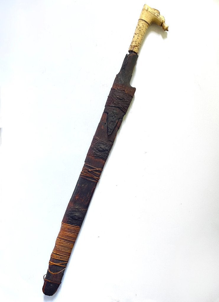 Borneo Dayak Mandau Sword zwaard 18th-19th Century Ned-Indië, Ophalen of Verzenden