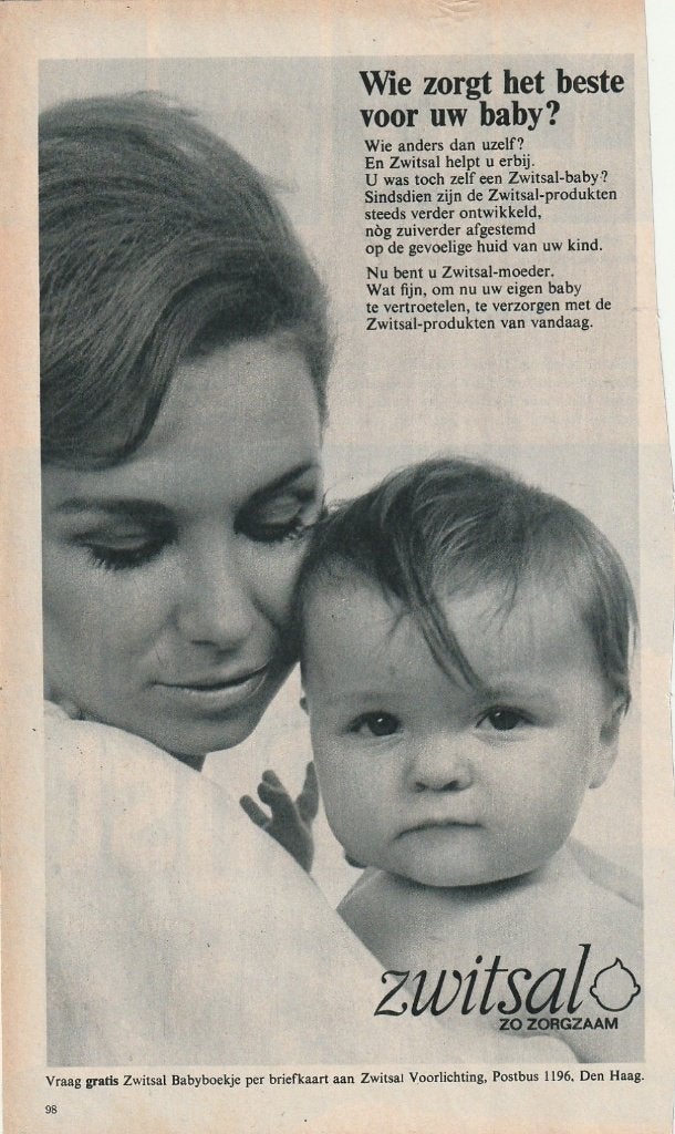 Retro reclame 1966 Zwitsal baby moeder verzorgt 't beste, Verzamelen, Retro, Verzenden, Overige typen
