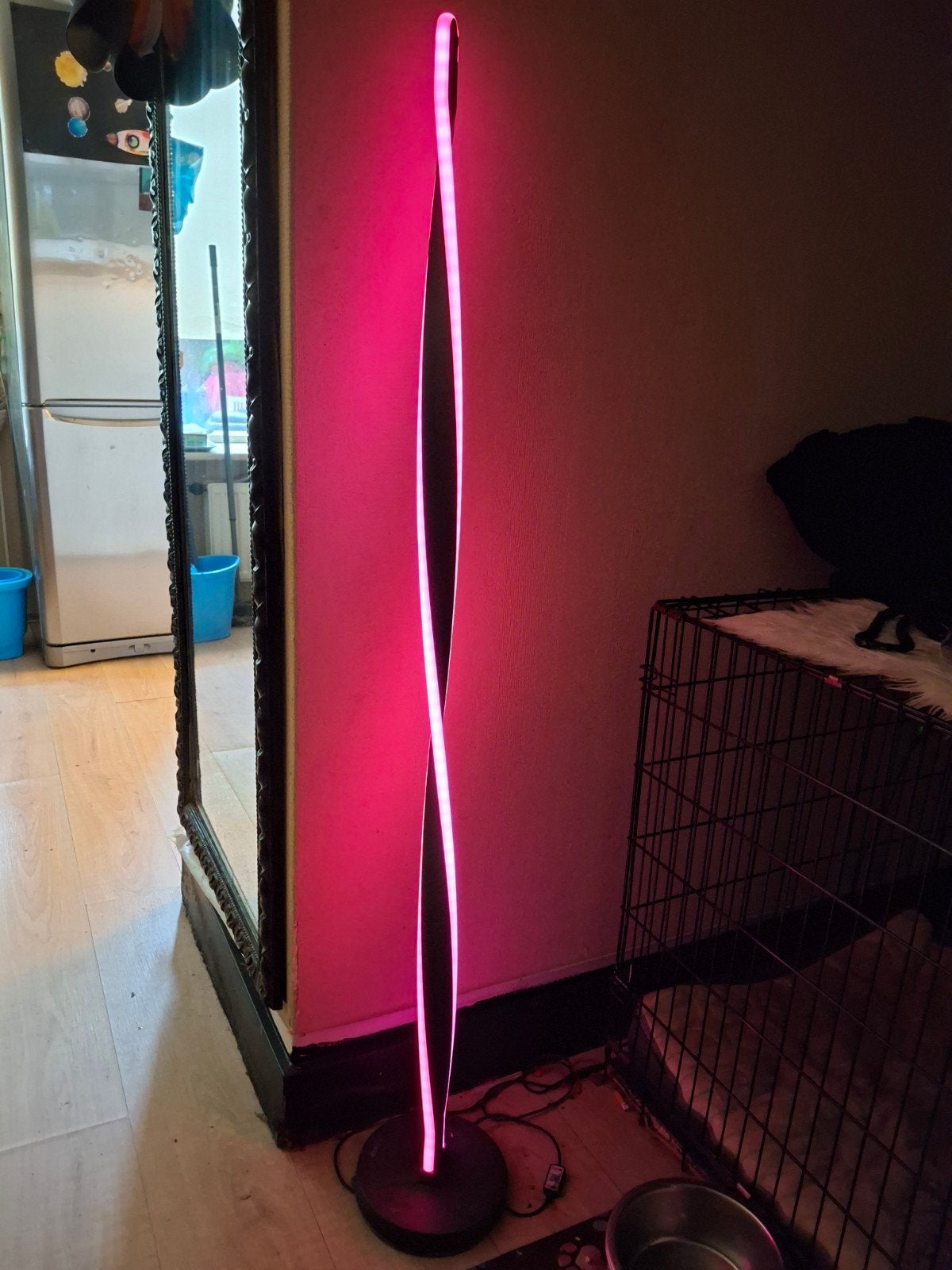 Moderne LED Vloerlamp - Spiraal Design met Kleurverandering, Ophalen, Overige fittingen, 150 tot 200 cm, Modern, Design, Sfeervol