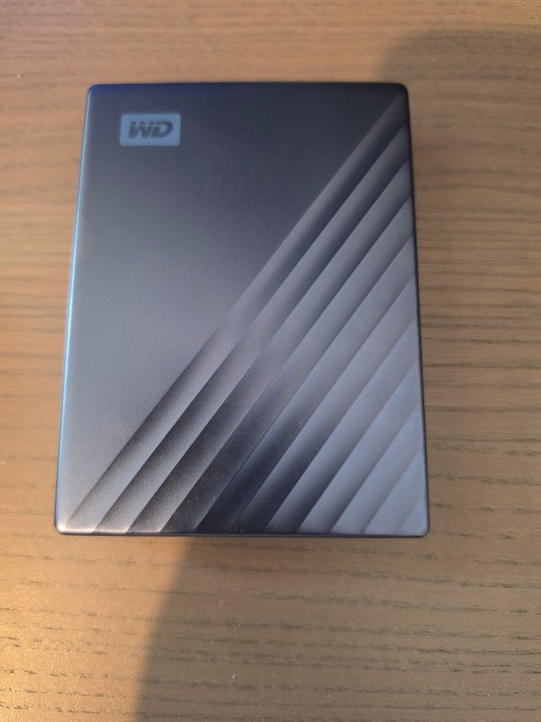 WD My Passport Ultra 5TB Blauw + Case, kabel, usbC-A adapter, HDD, Zo goed als nieuw, Desktop, 5 TB