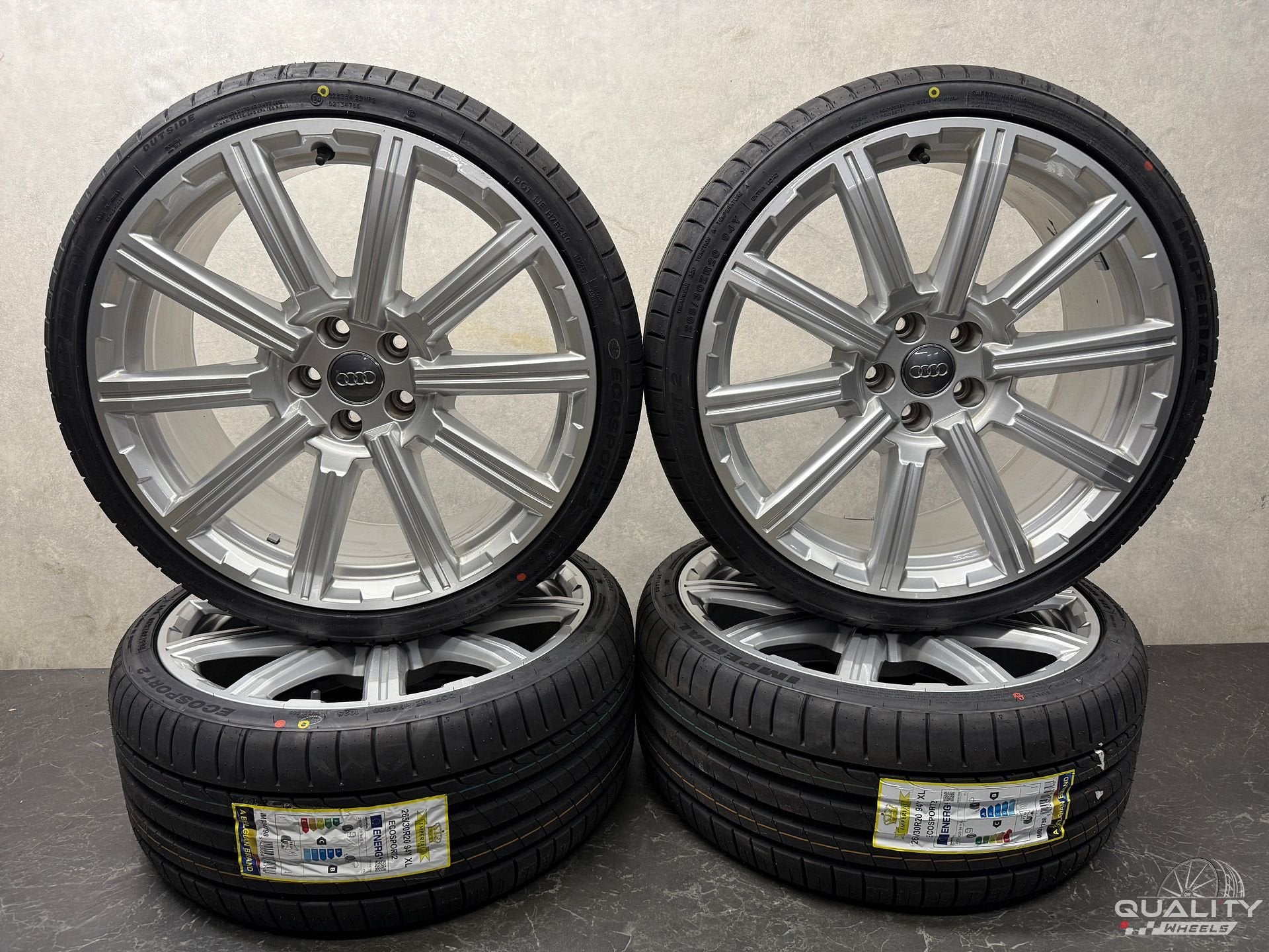 20” Org Audi A5 S5 2007-2026, RS4 B8 Velgen + Banden 265/30/, Gebruikt, -, 265 mm, -