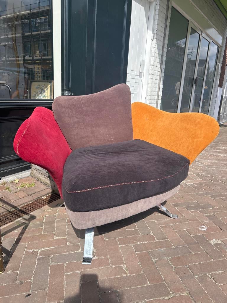 Giorgio Saporiti Flower fauteuil (vermoedelijk), Huis en Inrichting, Fauteuils, Ophalen, Gebruikt, Stof, 75 tot 100 cm