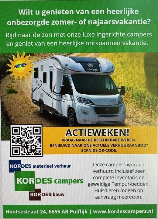 Camper huren + korting! Echt genieten, all-in & luxe bedden!, Caravans en Kamperen, Verhuur