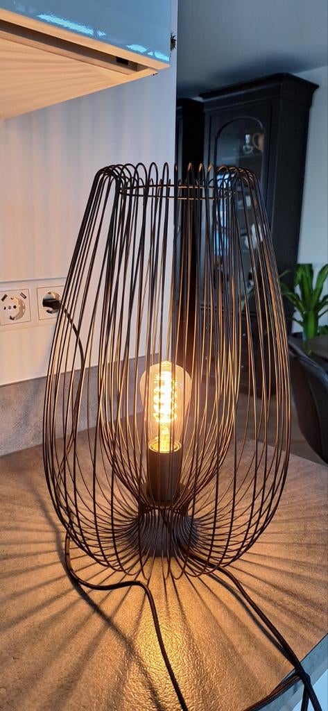 Leitmotiv tafellamp Lucide zwart ijzer, Ophalen of Verzenden, Minder dan 50 cm