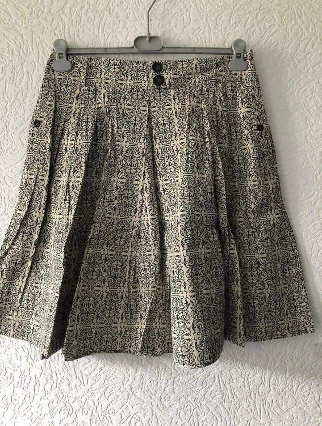 Maat 44 - katoenen rok van MNG - beigekleur geprint, Kleding | Dames, Beige, Maat 42/44 (L), Ophalen of Verzenden, Zo goed als nieuw
