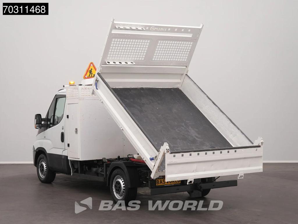 Iveco Daily 35S14 Automaat Kipper met Kist 3.5t trekhaak Air, Auto's, Bestelauto's, Automaat, Stof, Gebruikt, Euro 6