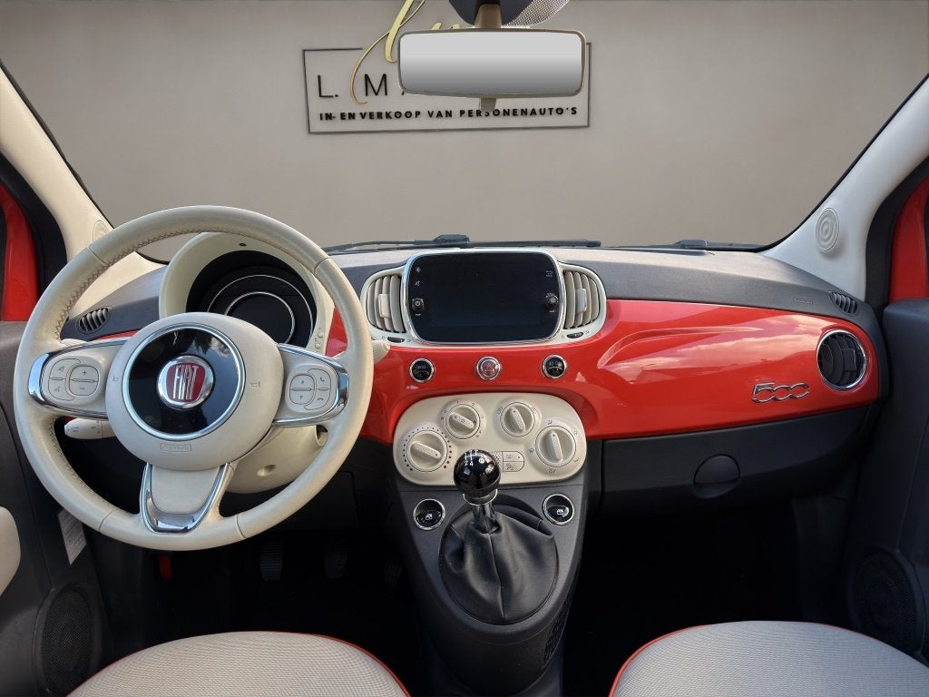 Fiat 500 0.9 TwinAir T Anniversario 2018 ORANJE | Panoramada, Auto's, Keurmerk '100% Onderhouden', Gebruikt, Euro 6, Overige kleuren