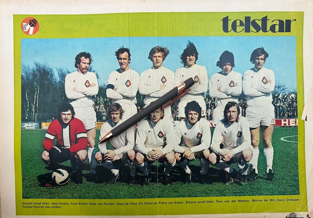 Poster SC Telstar uit 1972, Gebruikt, Rechthoekig Liggend, Ophalen of Verzenden, Sport
