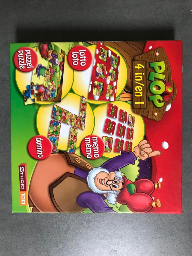 Kabouter Plop spellendoos te koop met 4 spellen, Ophalen of Verzenden, Zo goed als nieuw