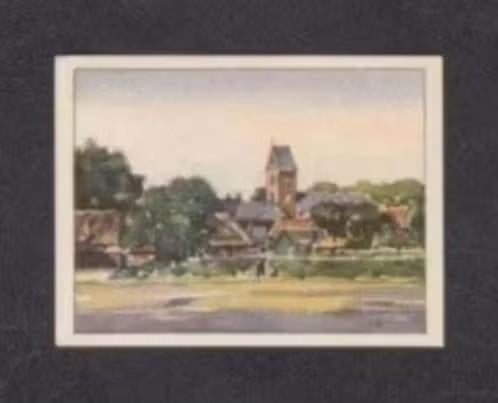 Albumplaatje Norg Dorpsgezicht Kerk Drenthe (10)., Ophalen of Verzenden, Zo goed als nieuw