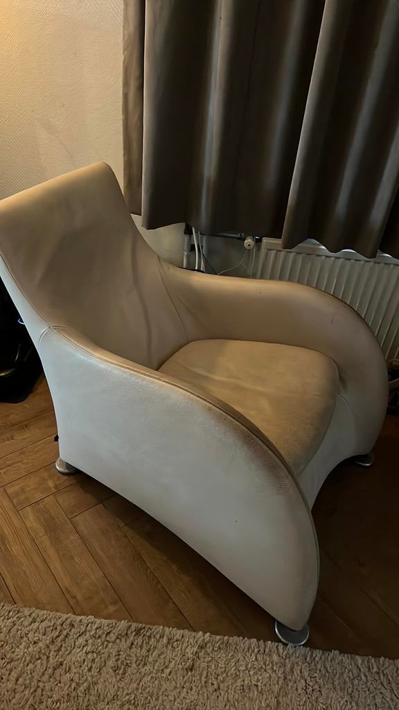 Montis Loge stoel wit, Huis en Inrichting, Fauteuils, Ophalen, Gebruikt, 100 tot 125 cm, Design
