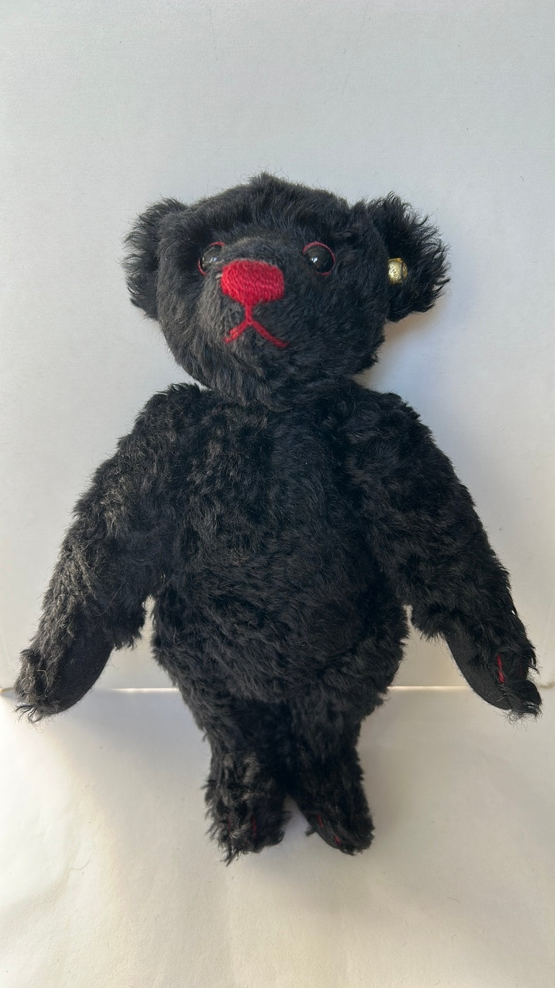 Zwarte Steiff teddy beer (28 cm), Ophalen of Verzenden, Zo goed als nieuw, Stoffen beer, Steiff