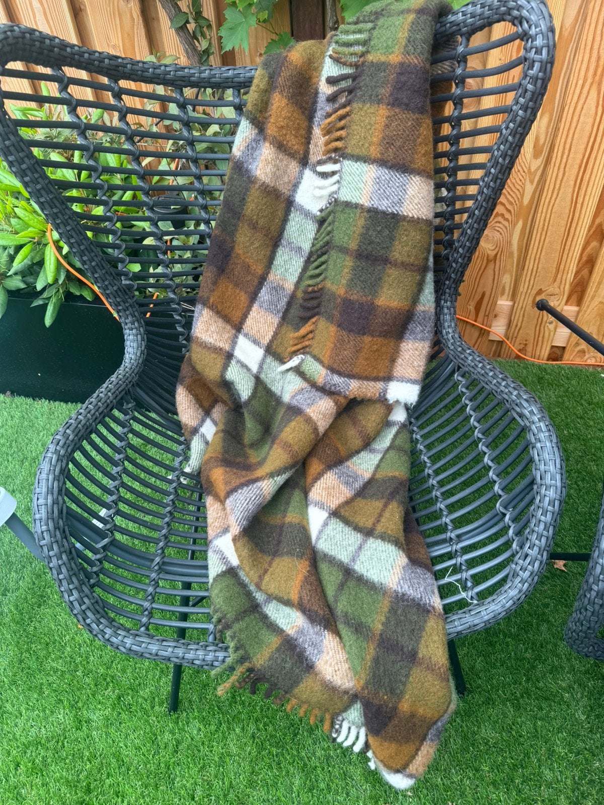 AaBe wollen deken plaid zuiver scheerwol 170x140, Ophalen of Verzenden, Zo goed als nieuw