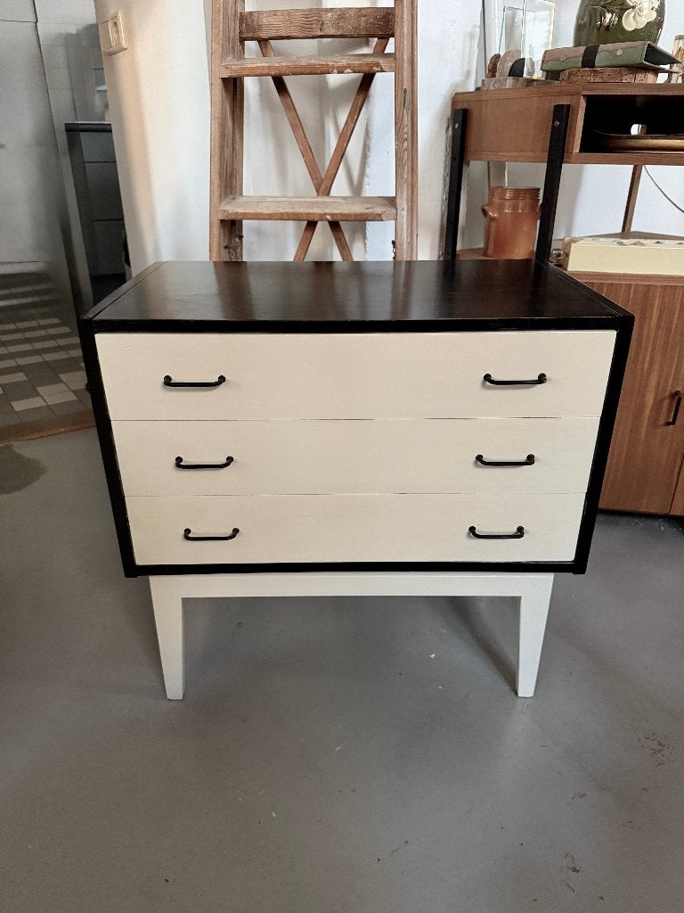 Vintage design ladekast, houten dressoir jaren 60, Ophalen, Gebruikt, -, -
