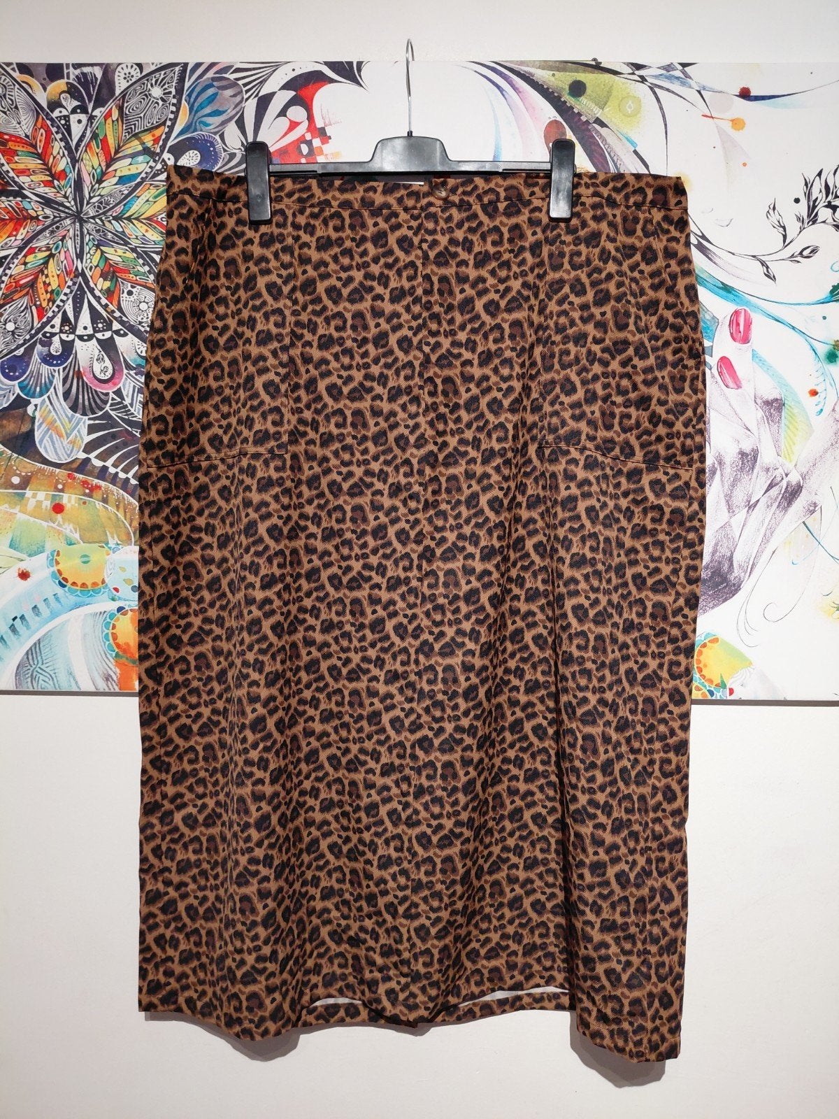 Mooie Only Carmakoma rok met luipaardprint, maat 54, Bruin, Maat 46/48 (XL) of groter, Ophalen of Verzenden, Zo goed als nieuw