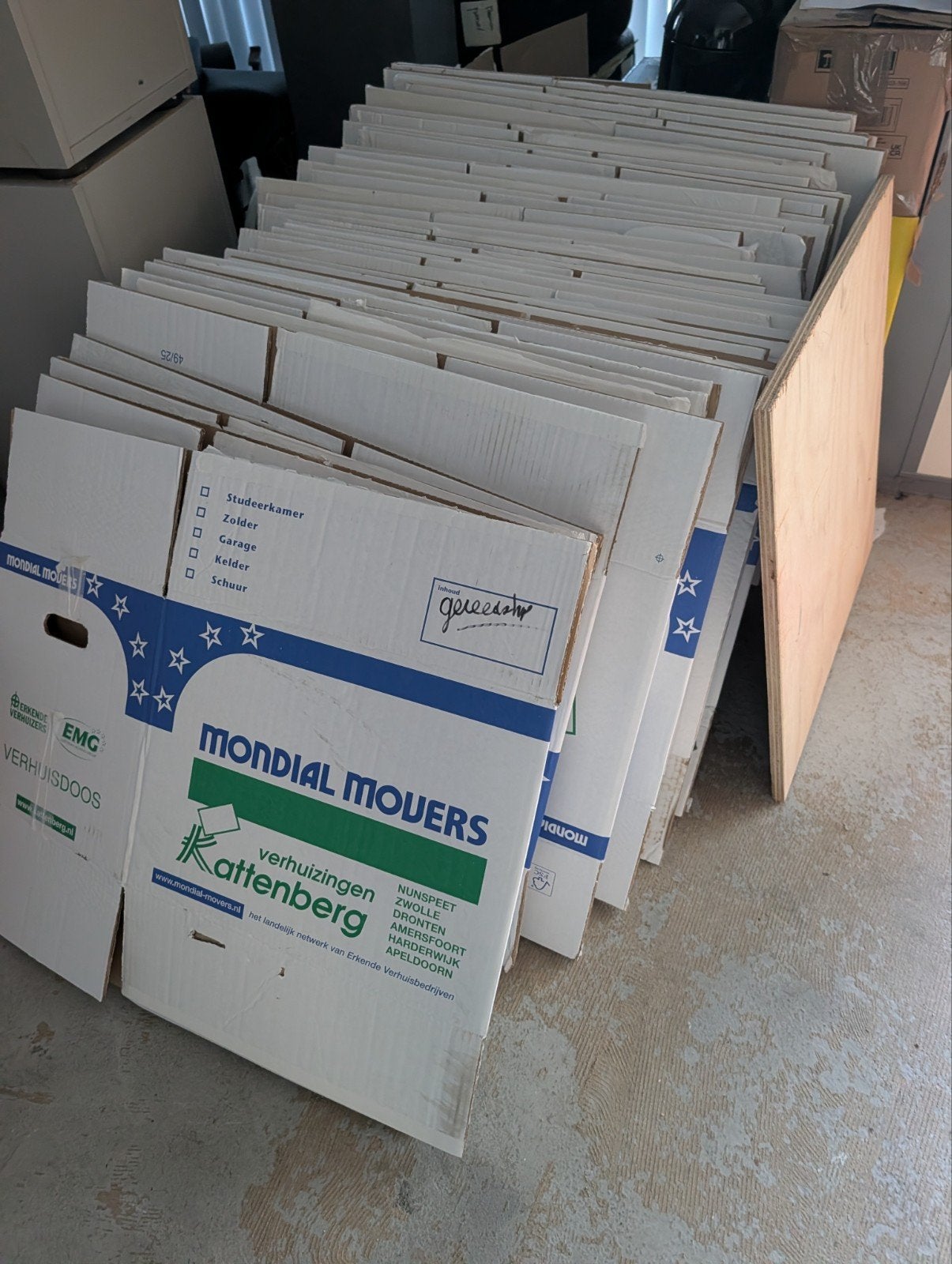 Verhuisdozen - Mondial Movers, 40 tot 60 cm, Opvouwbaar, 50 tot 75 cm, Ophalen of Verzenden