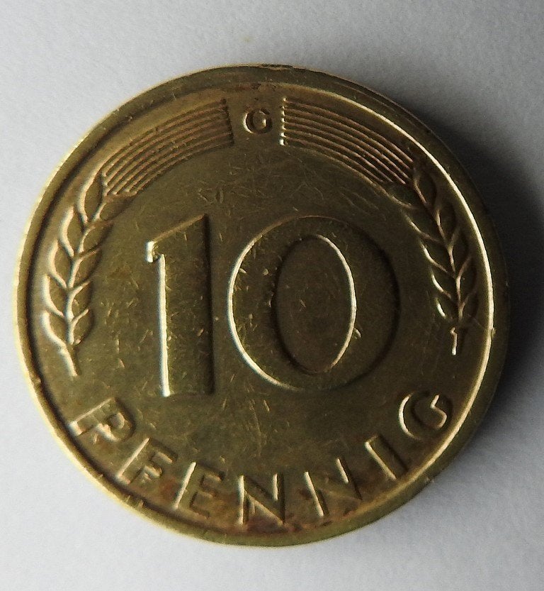 Munt  Duitsland 10 Pfennig  1949   O, Ophalen of Verzenden, Duitsland, Losse munt
