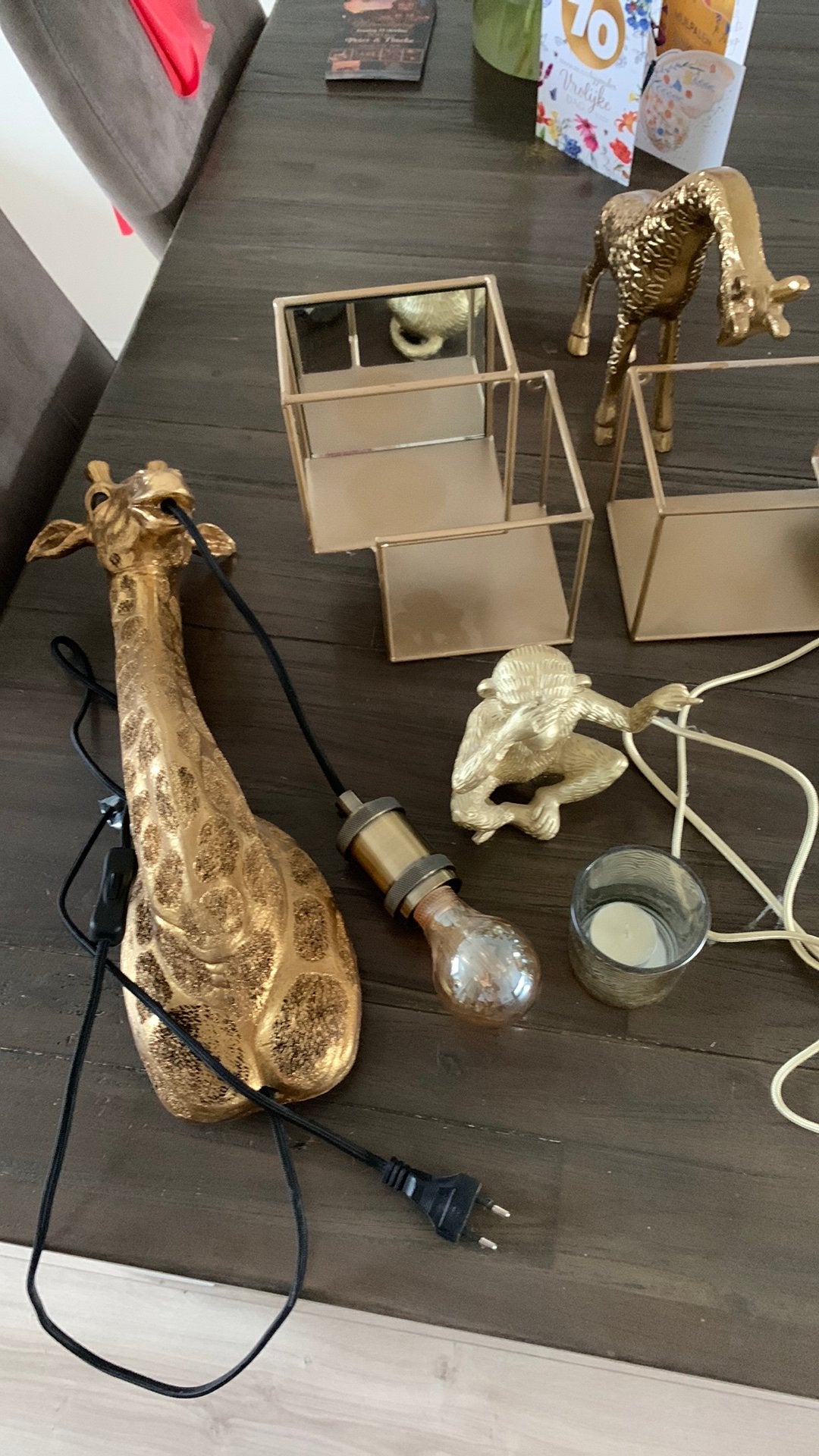 Decoratie goudkleurig, Ophalen of Verzenden, Zo goed als nieuw