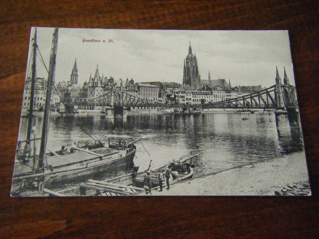 S43 - Schip / Schepen - Frankfurt - Main - Binnenvaart -Brug, Ophalen of Verzenden, Gebruikt, Kaart, Foto of Prent