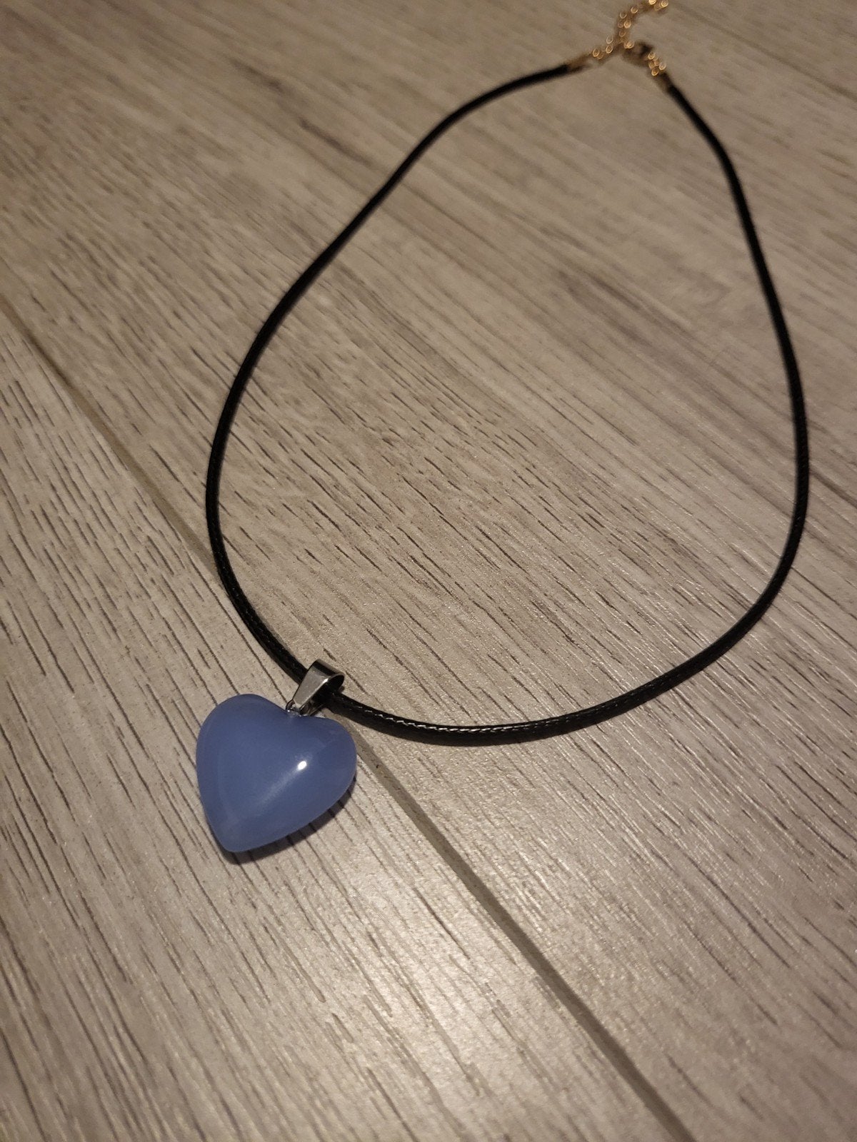 Nieuwe ketting met blauw hartje, Verstelbaar, Blauw, Nieuw, Ophalen of Verzenden