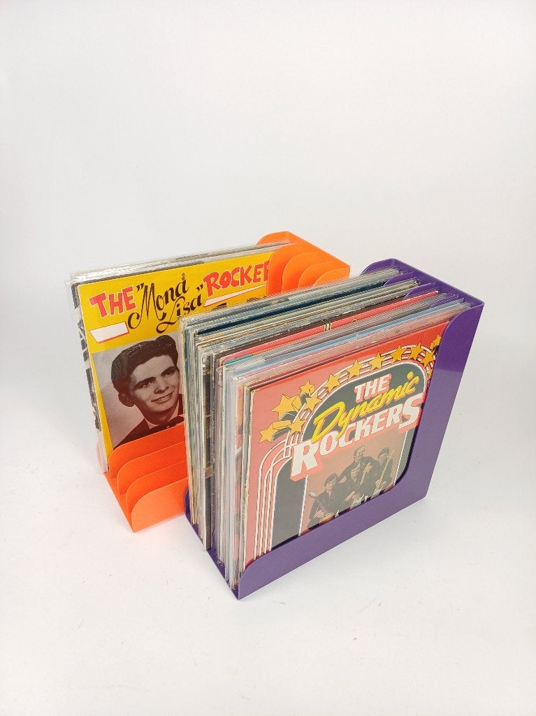 Vintage platenhouders platenrek vinyl LP-rekken ALLE KLEUREN, Ophalen of Verzenden, Zo goed als nieuw, Platenspeler-onderdeel