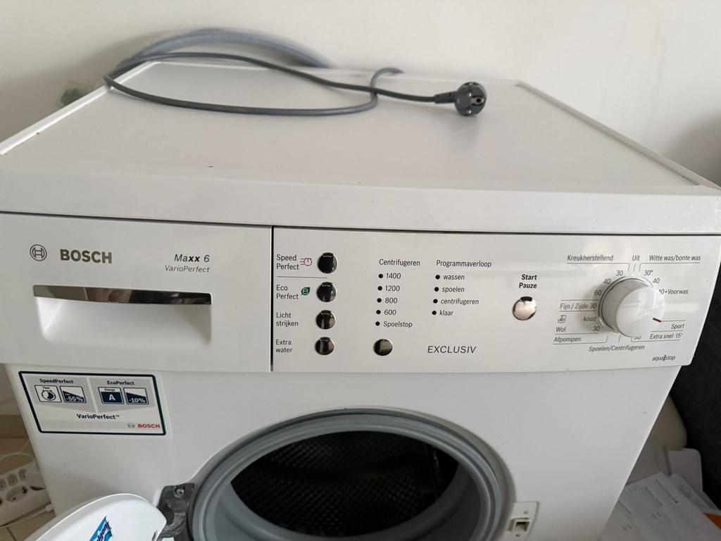 Bosch Maxx 6 VarioPerfect wasmachine, Gebruikt, Ophalen of Verzenden, Voorlader, Kort programma