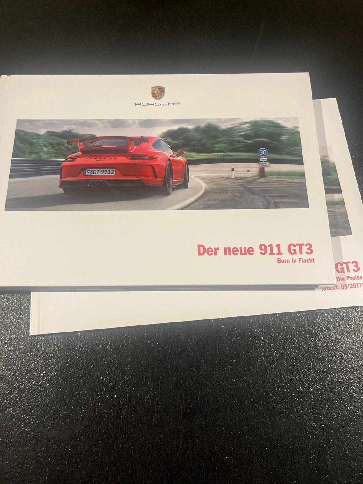 Porsche 911 GT3 Brochure (Duitstalig, 2018), Ophalen of Verzenden, Zo goed als nieuw, Porsche