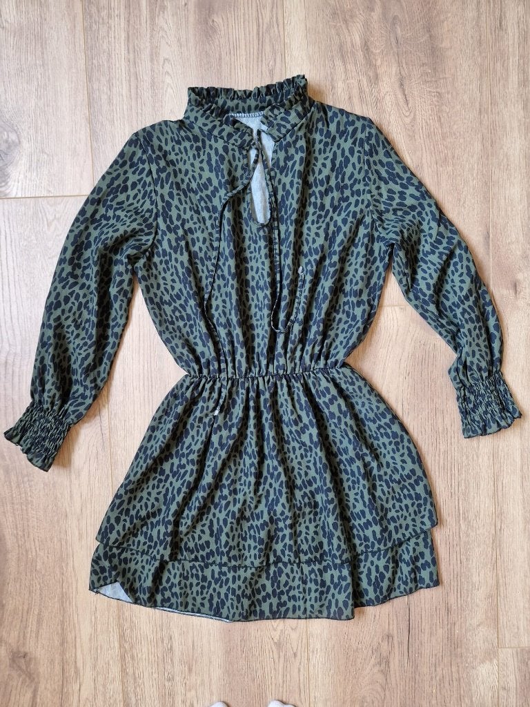 Boetiek Jurkje  Jurk met Luipaardprint   - M  38  jusa17, Kleding | Dames, Maat 38/40 (M), Boetiek, Ophalen of Verzenden, Zo goed als nieuw