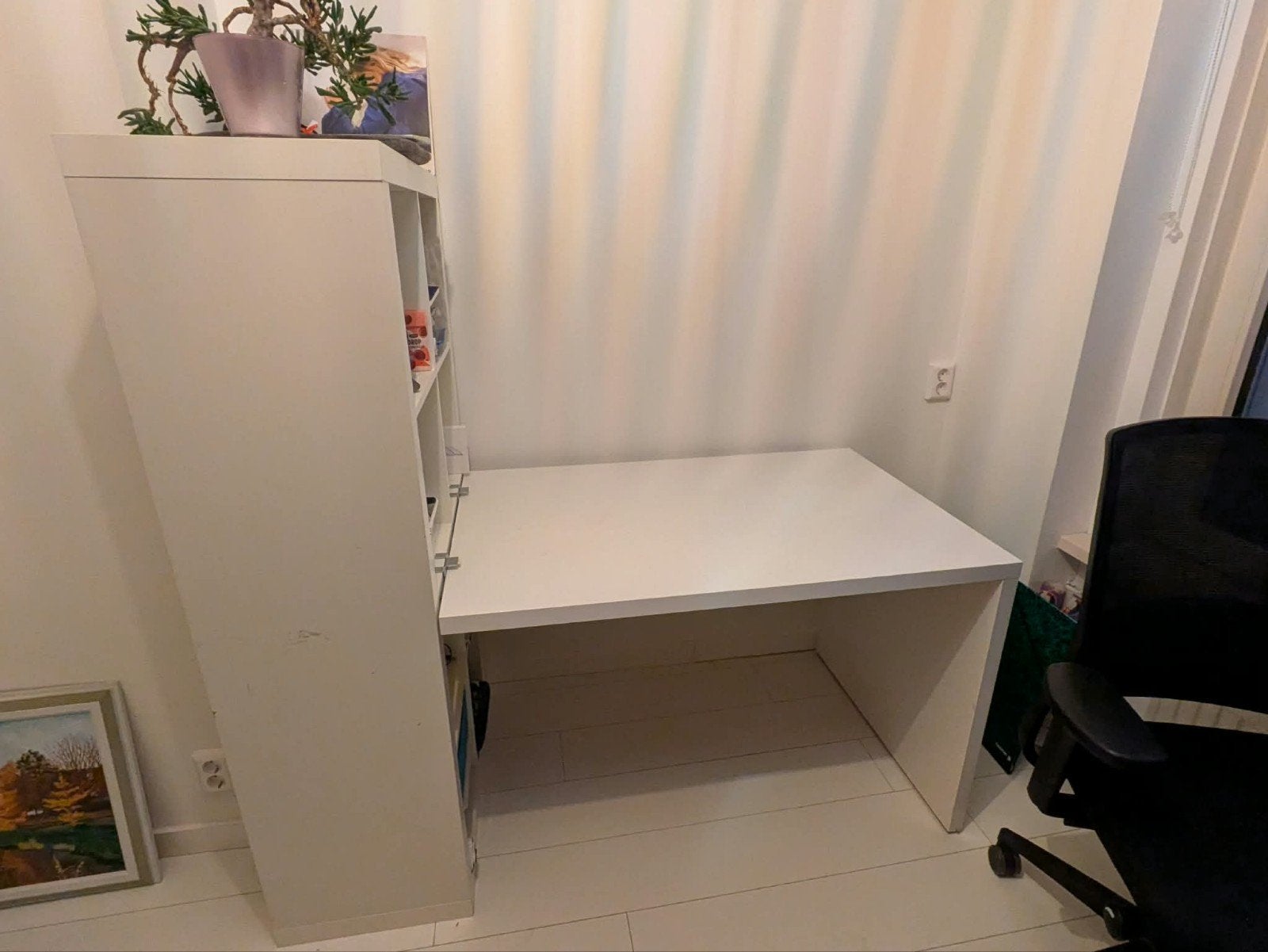 IKEA Expedit (Kallax voorganger) met bureau, Ophalen, Opbergruimte, Gebruikt, Spaanplaat of MDF
