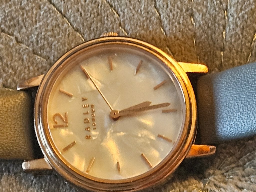 Radley leather strap watch, Leer, Staal, Polshorloge, Zo goed als nieuw