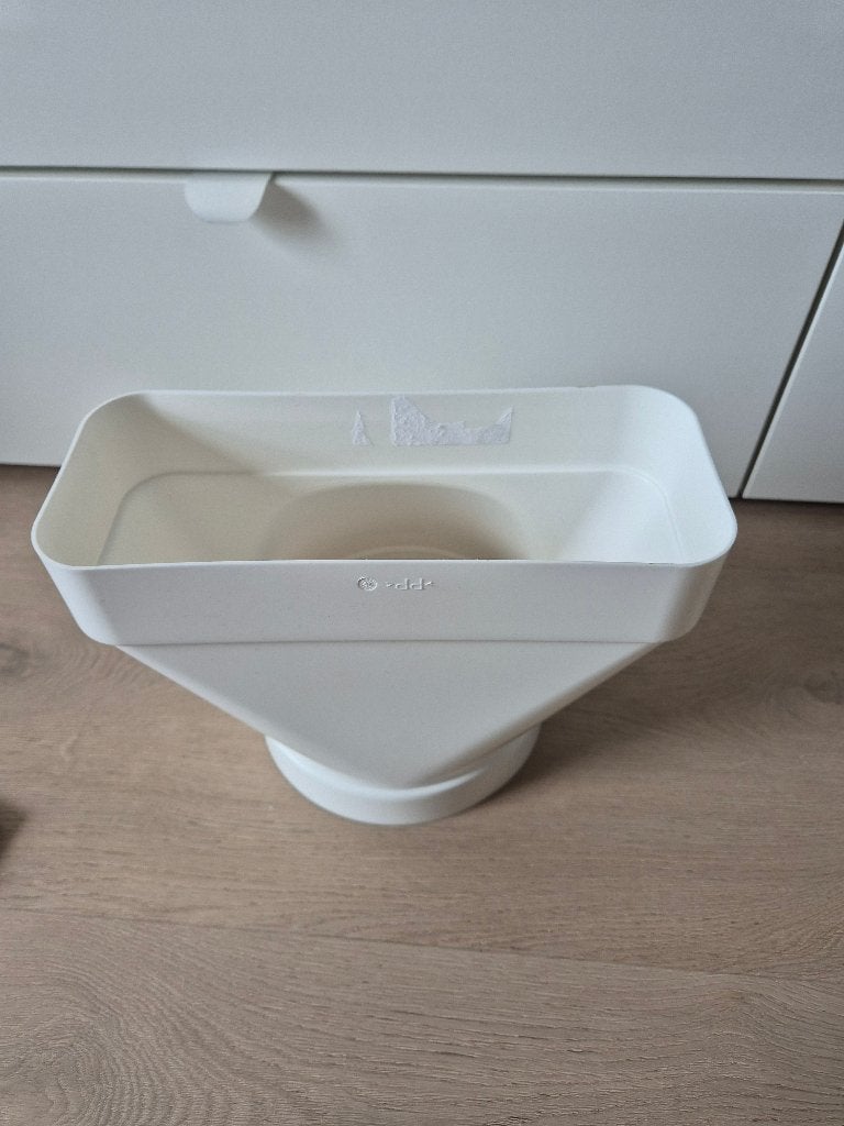 Overgangsstuk HR+. Luchtafvoer BxH: 220 x 90 - Ø150mm., Doe-het-zelf en Verbouw, Buizen en Afvoer, Ophalen, Afvoer, Pvc, Nieuw