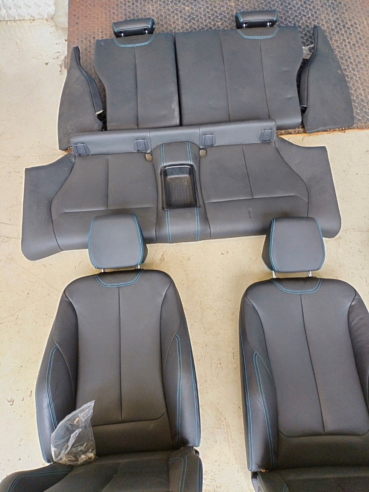 BMW M2 F87 Interieur - Stoelen en Achterbank (Leder, Blauw S, Ophalen of Verzenden, Gebruikt, BMW