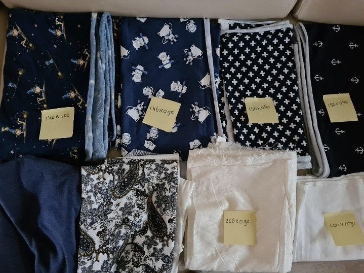 Restpartij nieuwe stoffen., Overige materialen, Meerkleurig, Nieuw, Ophalen of Verzenden
