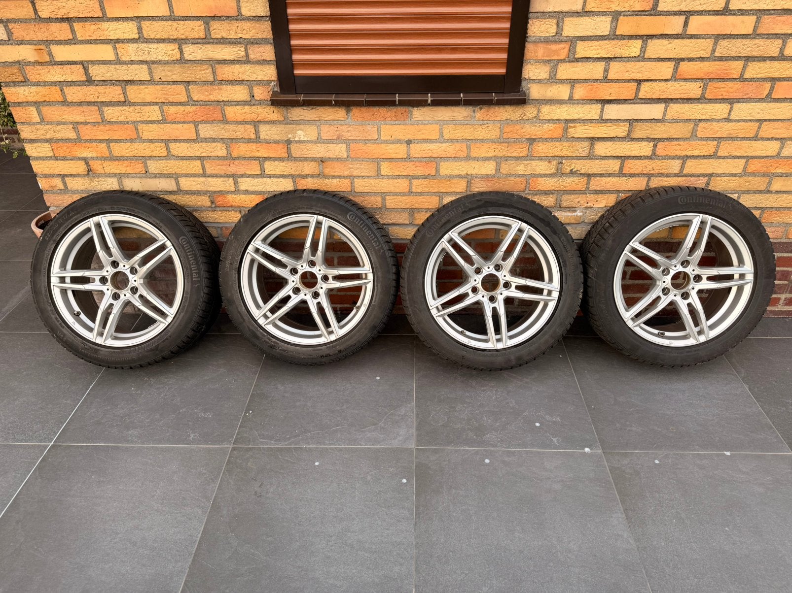 Bmw F30 LM velgen + winterbanden continental, Auto-onderdelen, Ophalen, Gebruikt, Banden en Velgen, 17 inch