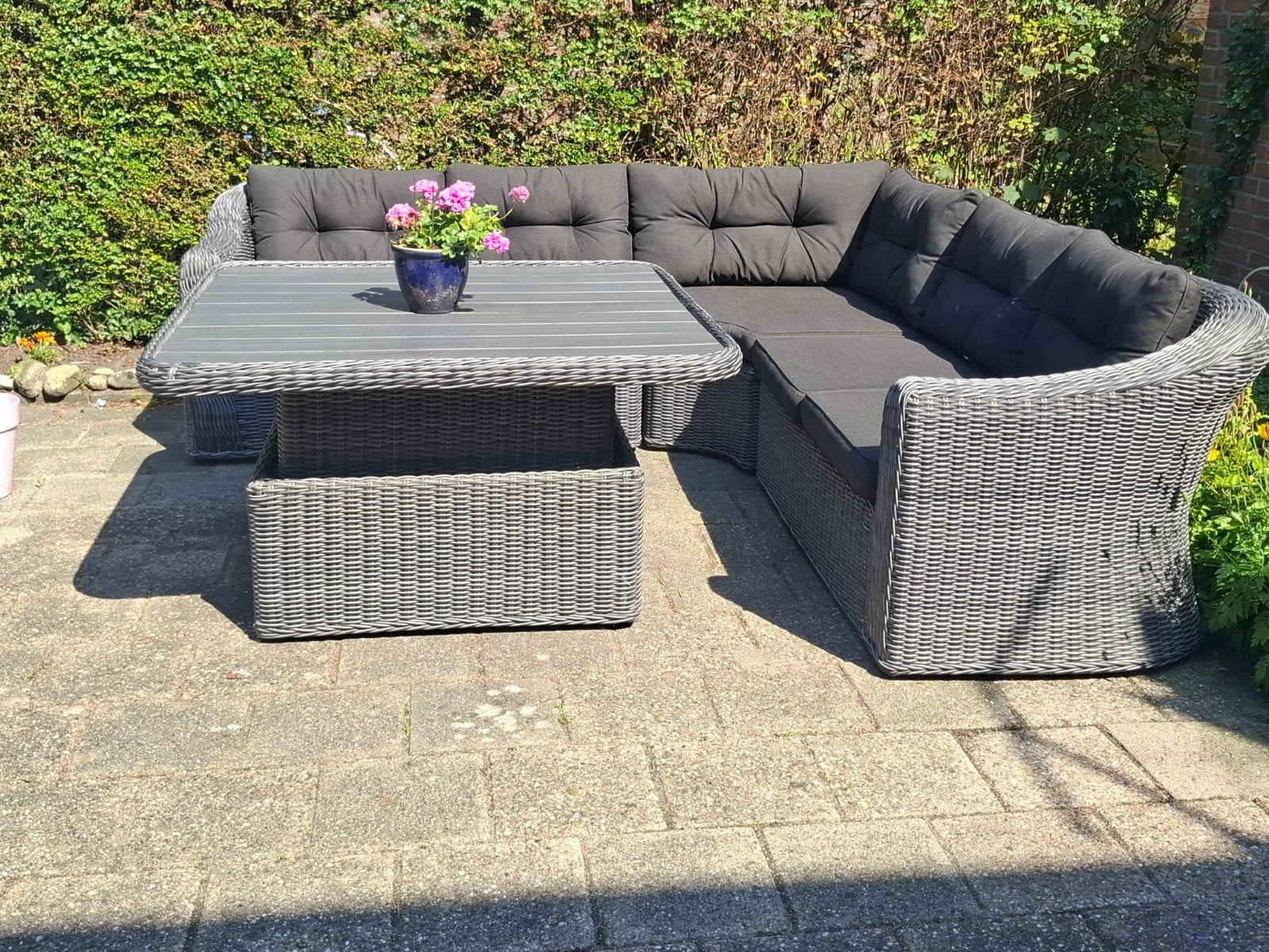 Tambohuse Loungeset - Zo goed als nieuw. Kan bezorgd!, Ophalen, Zo goed als nieuw, Loungeset, Wicker
