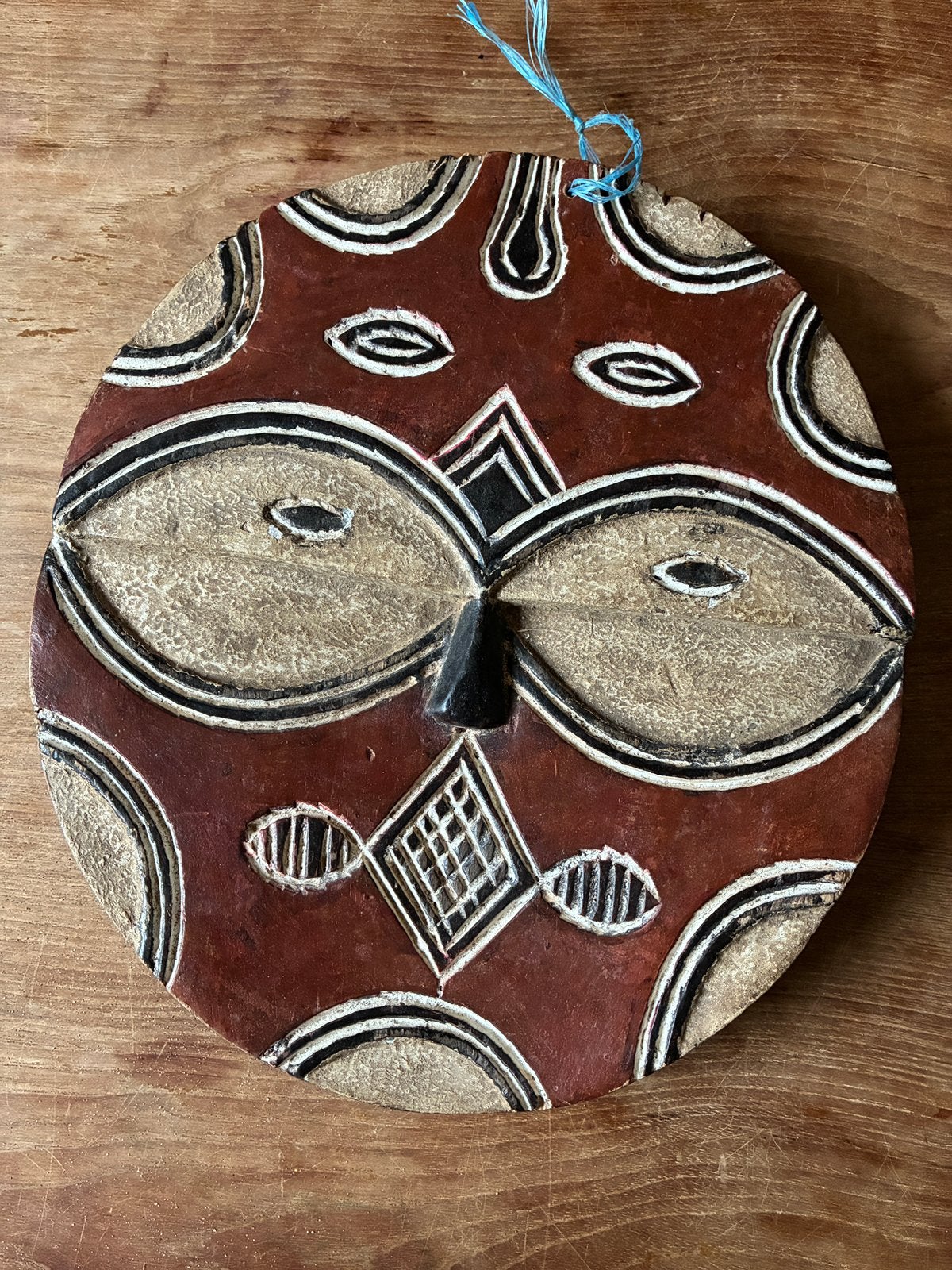 Afrikaans Masker, 30 cm, Hout, Ophalen of Verzenden, Zo goed als nieuw