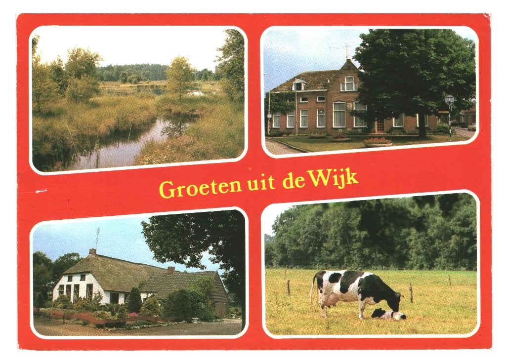42386 De Wijk 80+ Drenthe _Gelopen met mooie zegel Ned Kunst