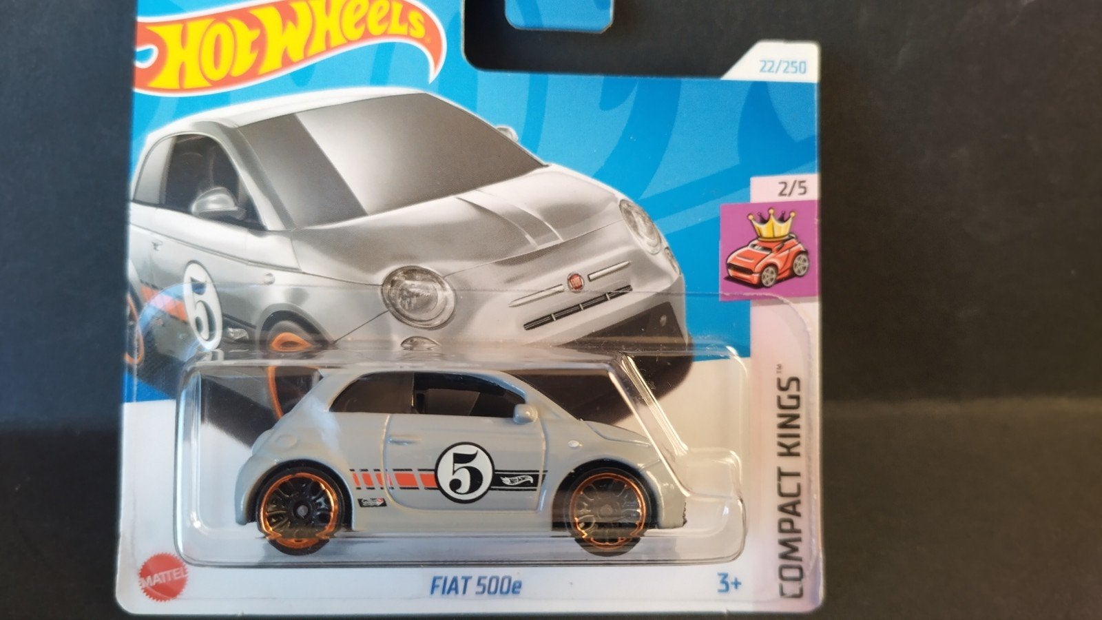 Fiat 500 e Grijs 1:64 Hotwheels Pol, Auto, Verzenden, ., Nieuw