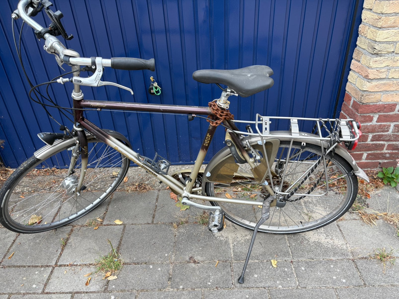 Koga myata stadsfiets 28 inch bruin/goud opknapper, Gebruikt, Velgrem, Versnellingen, 57 tot 61 cm